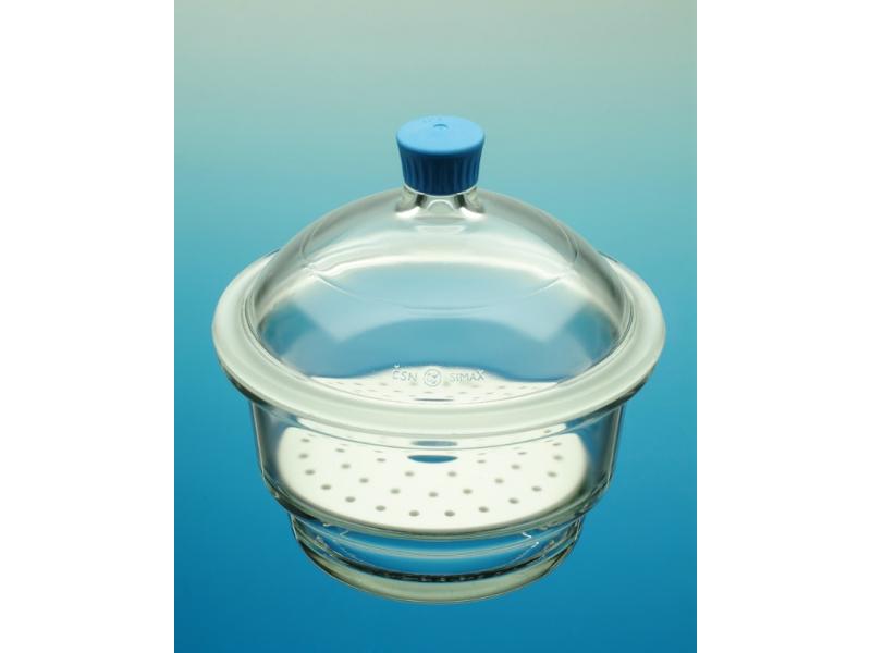 Exikátor 262/D/150 s plast.hmatníkom a porcelánovou doskou, Ø 210mm