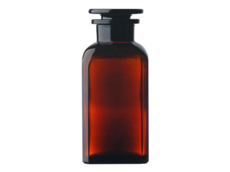 Fľaša hranatá 350 ml hnedá, 2043