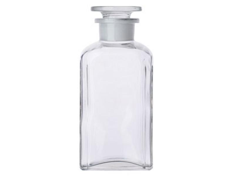 Fľaša hranatá 250 ml číra, 2043