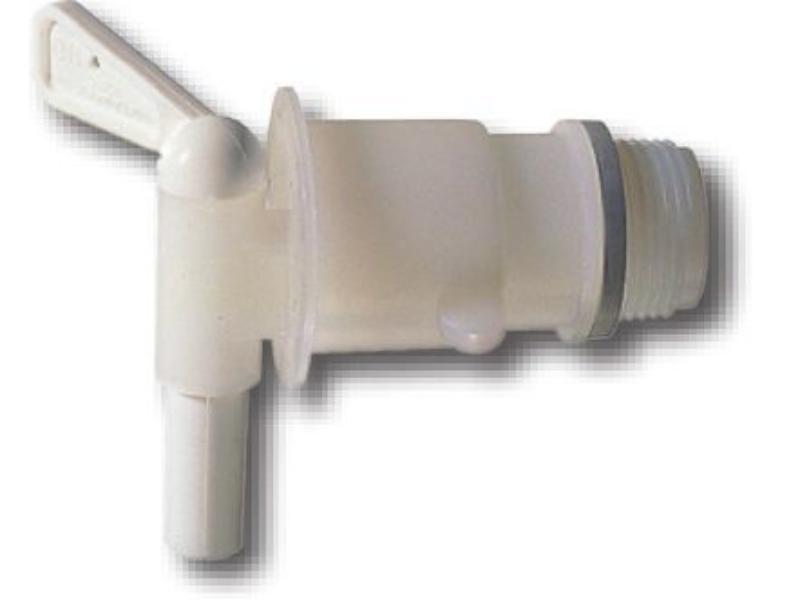 Kohút výpustný HDPE 3/4" pre otvor Ø 9mm