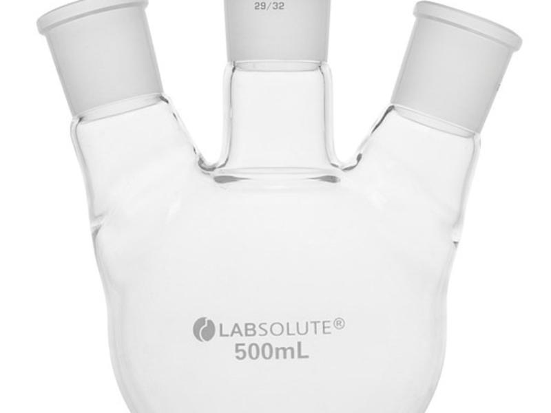 Banka guľaté dno- 250 ml NZ 29/32, 2x postranný šikmý tubus NZ 14/23