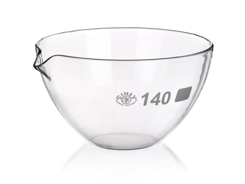 Miska odparovacia sklenená 179/60ml Ø 70mm, ploché dno s výlevkou