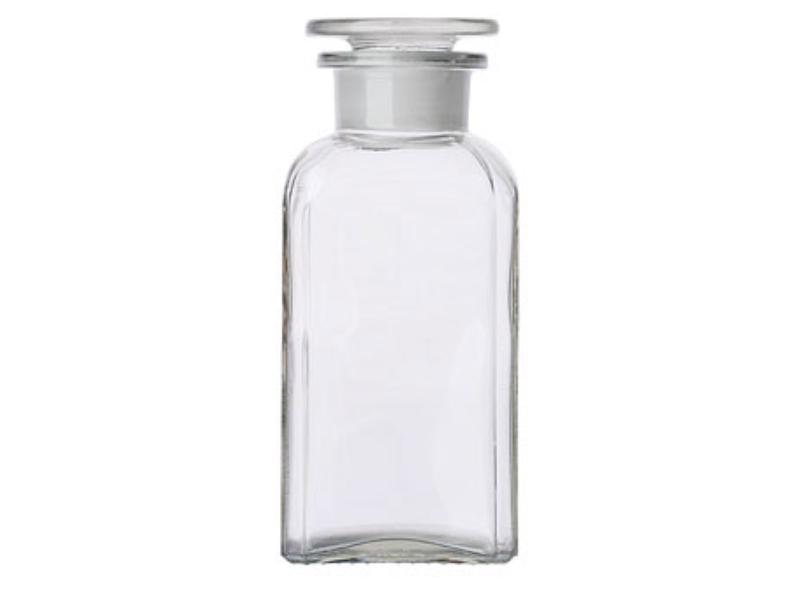 Fľaša hranatá 350 ml číra, 2043