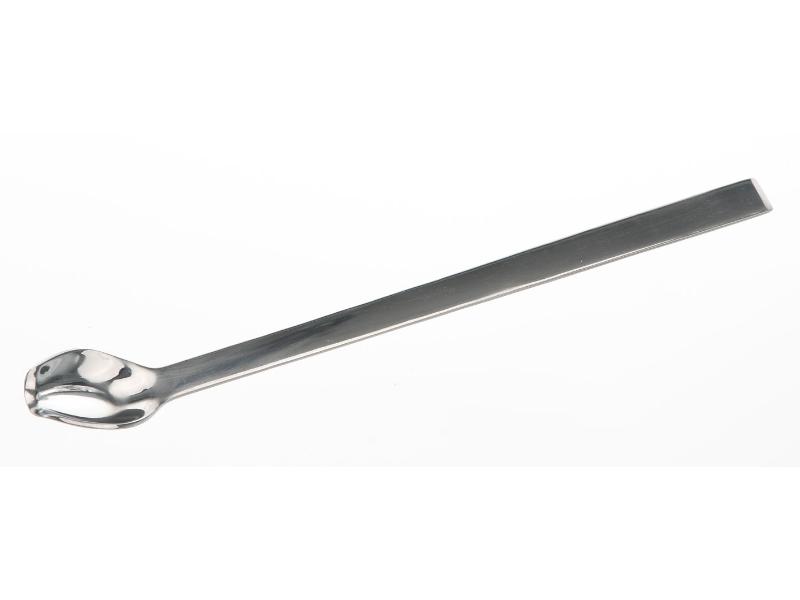 Lyžička nerezová 200 mm, zúžená otvorená miska 30x26 mm