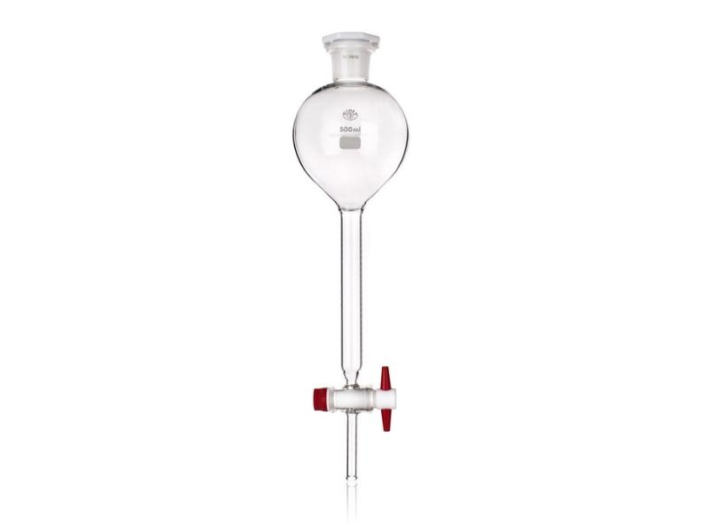 Lievik deliaci Gilson 250 ml, PTFE kohút PE zátka 2393