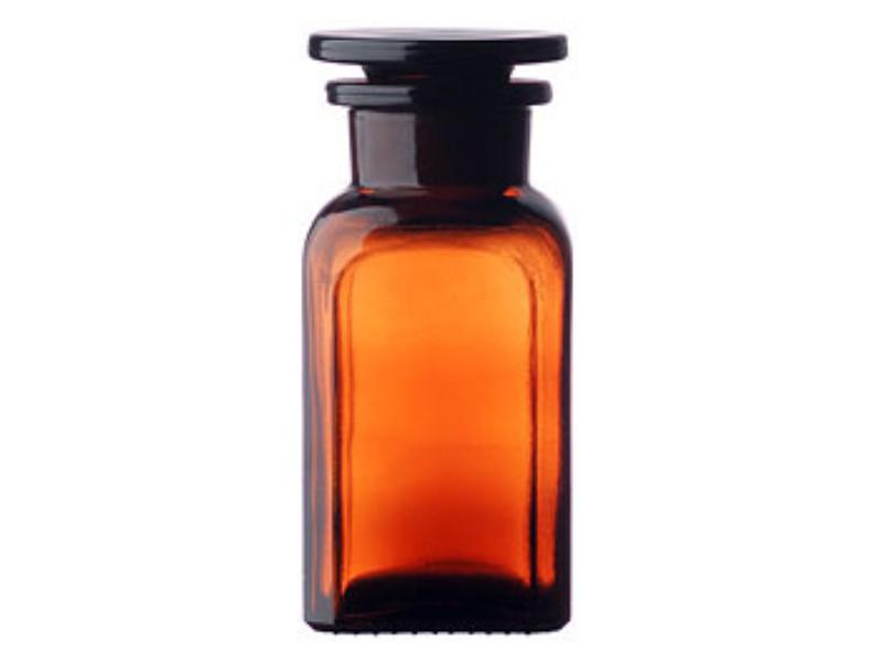Fľaša hranatá 100 ml hnedá, 2043