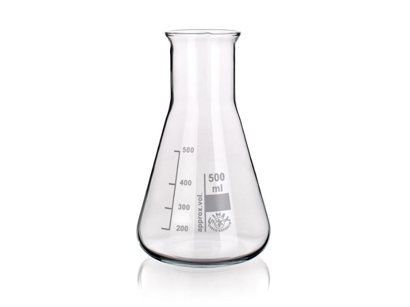Banka kužeľová ŠH 500ml, podľa Erlenmayera, 25/500