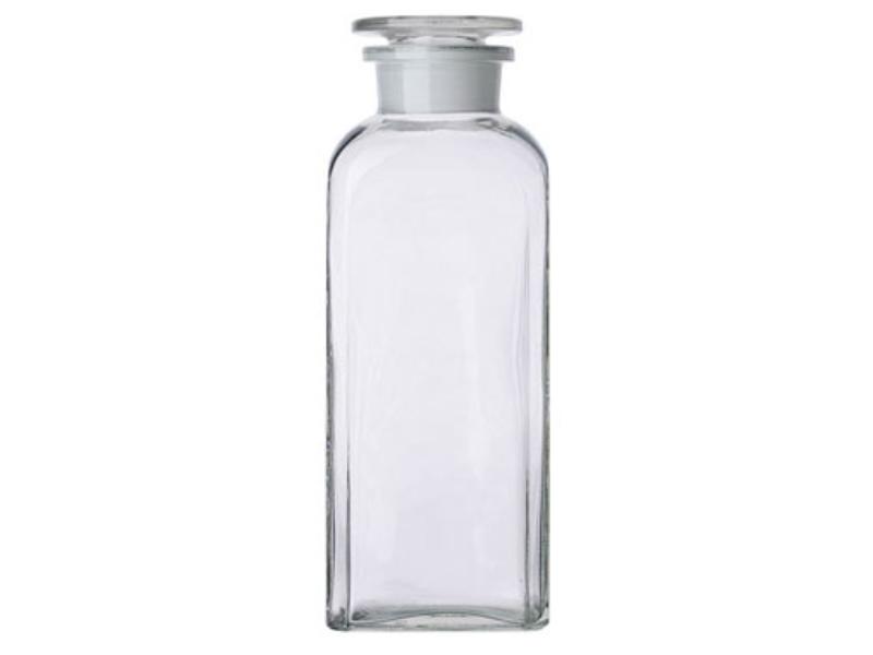 Fľaša hranatá 750 ml číra, 2043