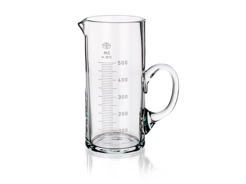 Džbán odmerný valcovitý 1000ml so stupnicou a uchom, 1681